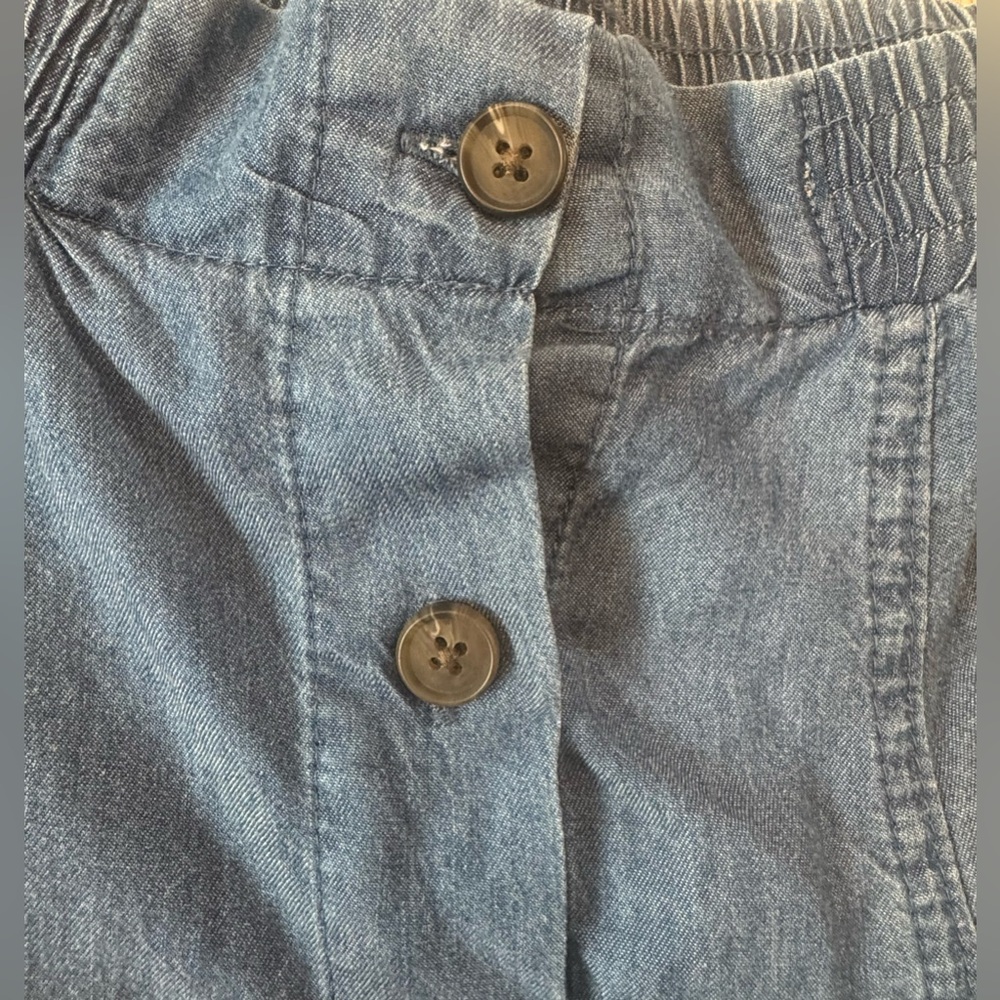 VTG John Paul Richard A-Line Button Down Jean-look Skirt with Pockets S - Picture 6 of 8